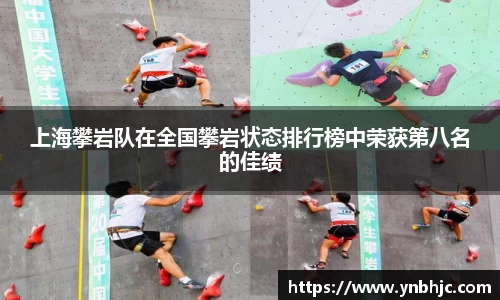 上海攀岩队在全国攀岩状态排行榜中荣获第八名的佳绩